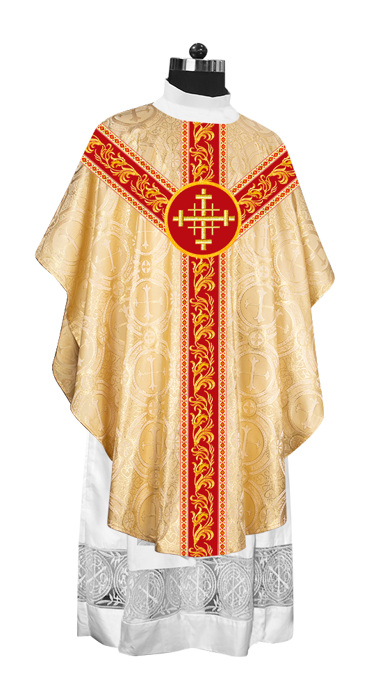 GOTHIC CHASUBLE VESTMENTS WITH ORNATE EMBROIDERY AND TRIMS