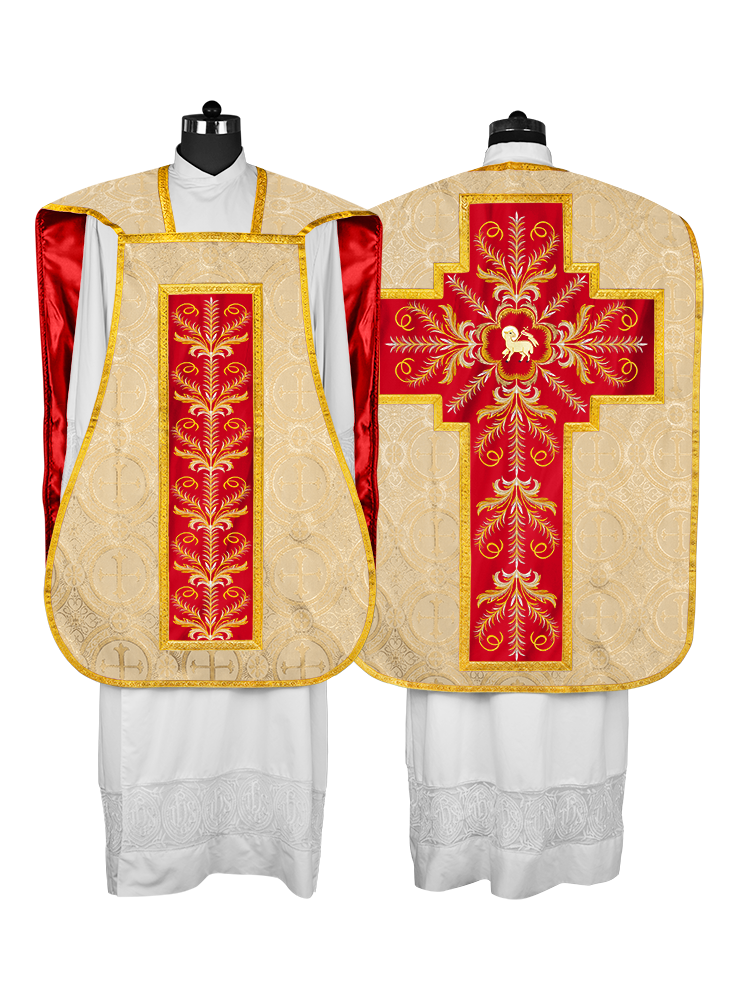 Chasuble Roman Fiddleback Vestment - Sanctus Collection