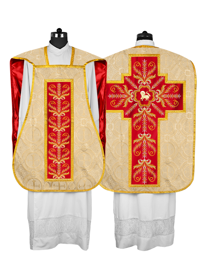 Chasuble Roman Fiddleback Vestment - Sanctus Collection