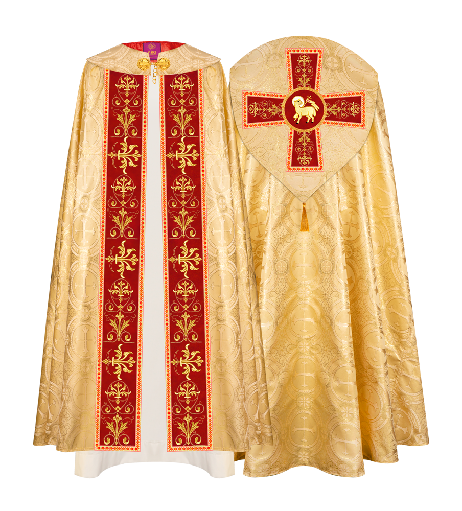 GOTHIC COPE VESTMENTS WITH COLOUR TRIMS
