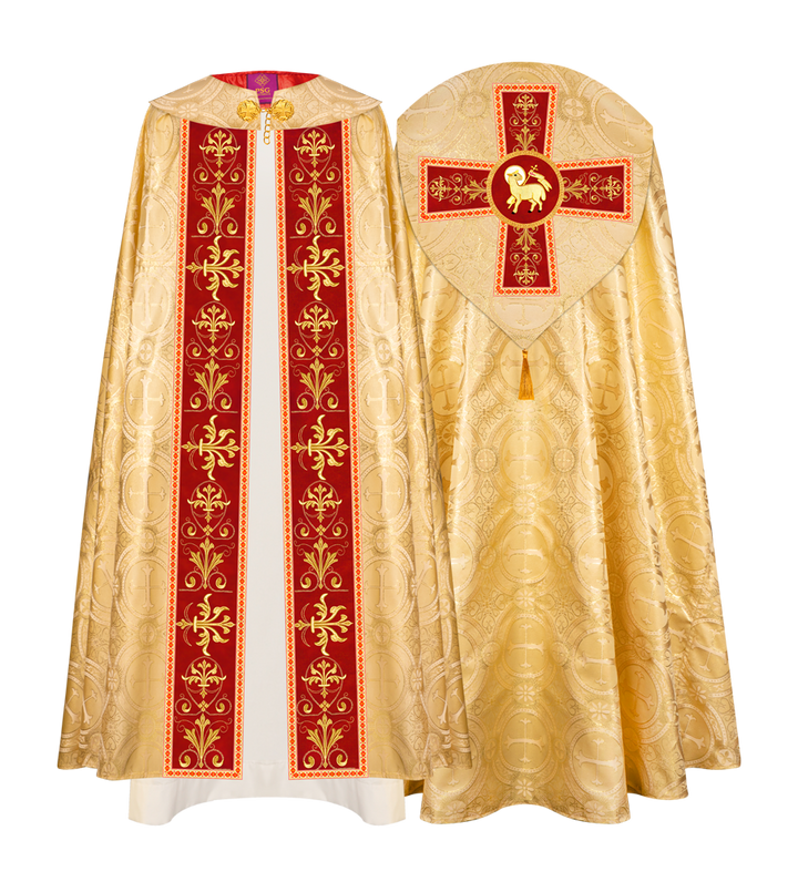 GOTHIC COPE VESTMENTS WITH COLOUR TRIMS