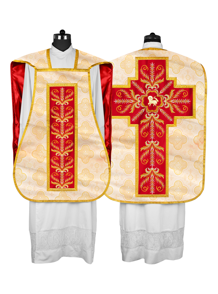 Chasuble Roman Fiddleback Vestment - Sanctus Collection