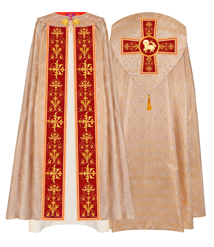 GOTHIC COPE VESTMENTS WITH COLOUR TRIMS