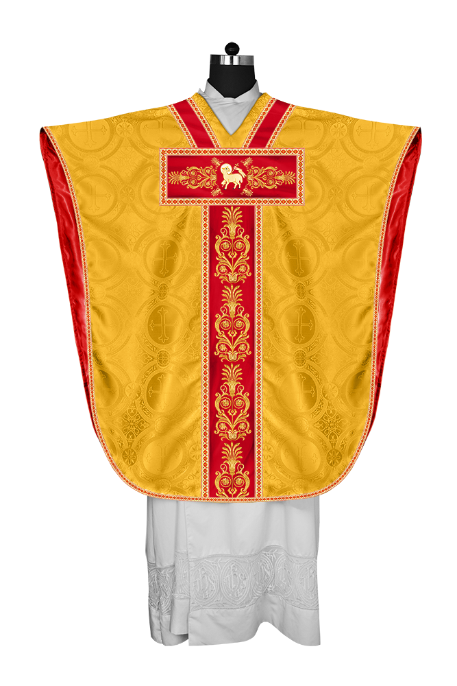 BORROMEAN CHASUBLE VESTMENT WITH DETAILED BRAIDS AND TRIMS