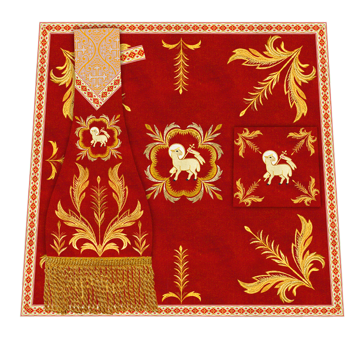 Mass Set Vestment with Embroidery Trims