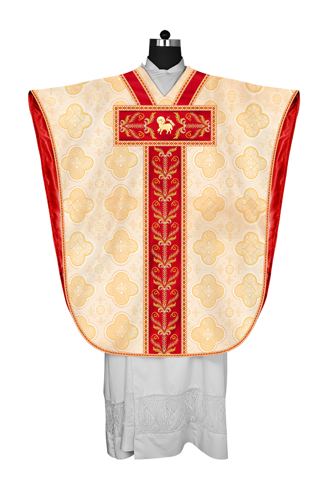 BORROMEAN CHASUBLE VESTMENT WITH LITURGICAL TRIMS