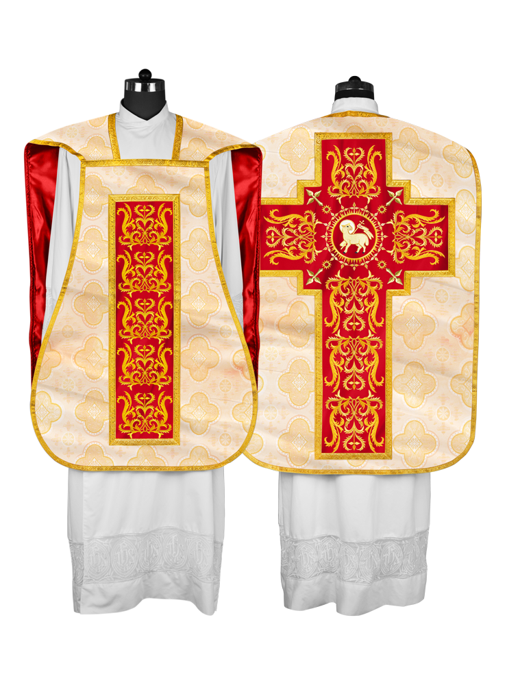 Fiddleback vestment with golden orphrey - Spiritus Collection