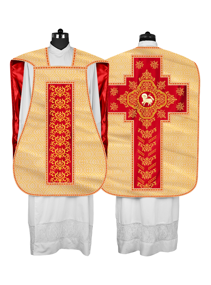 Traditional Fiddleback Vestments with Motifs and Trims