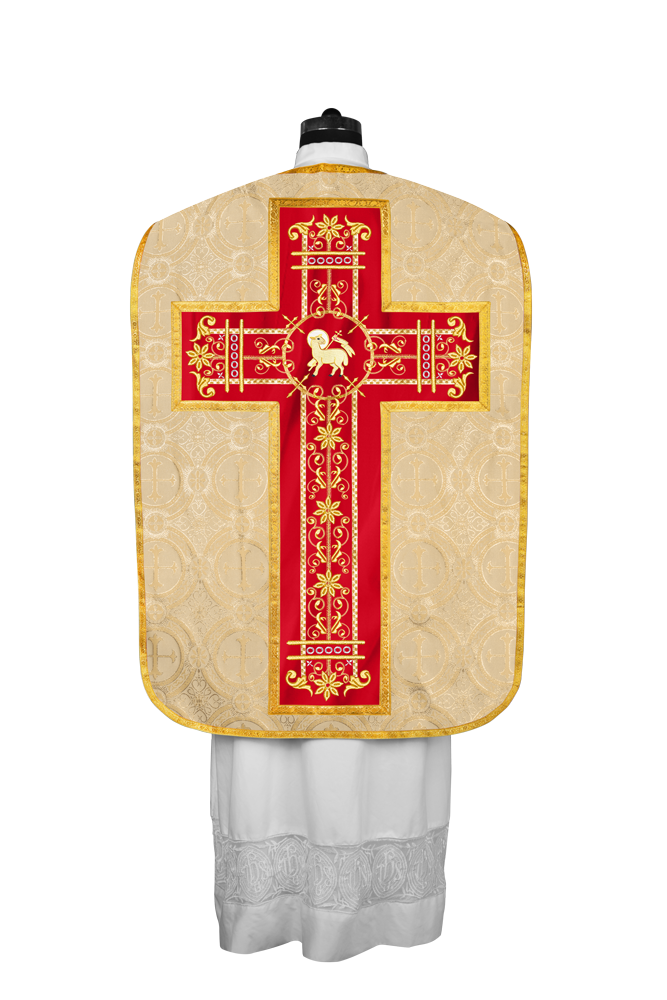 Roman embroidered chasuble vestment - Contemporary collection