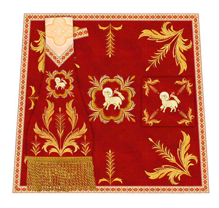 Mass Set Vestment with Embroidery Trims