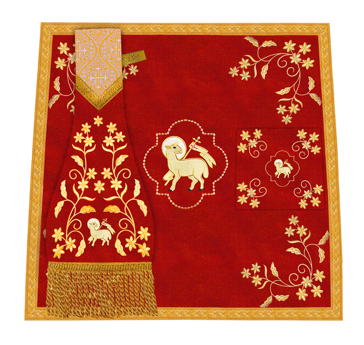 Beautiful mass set with golden embroidery - Floral collection