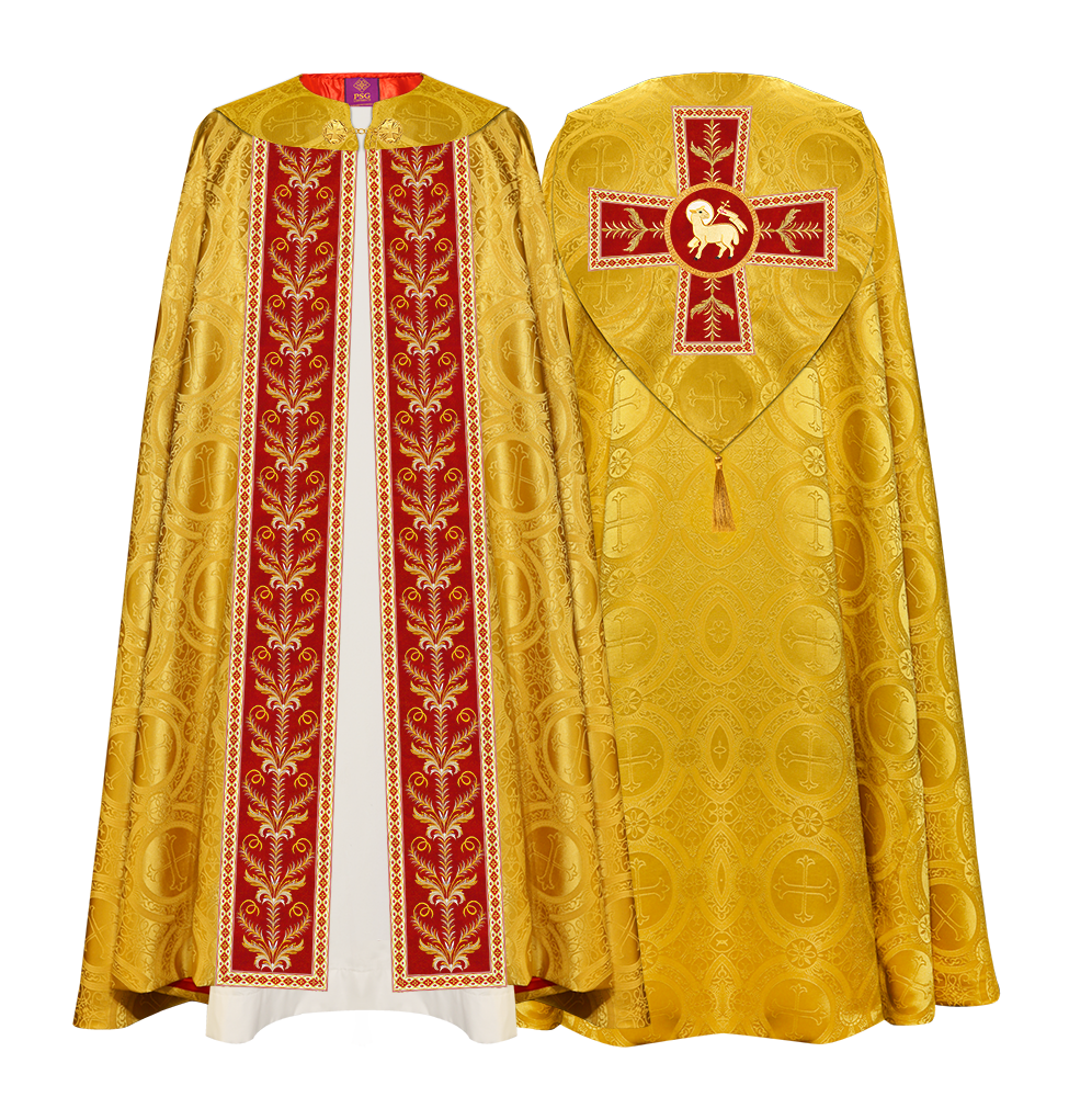 GOTHIC COPE VESTMENTS ADORNED WITH DETAILED BRAIDS