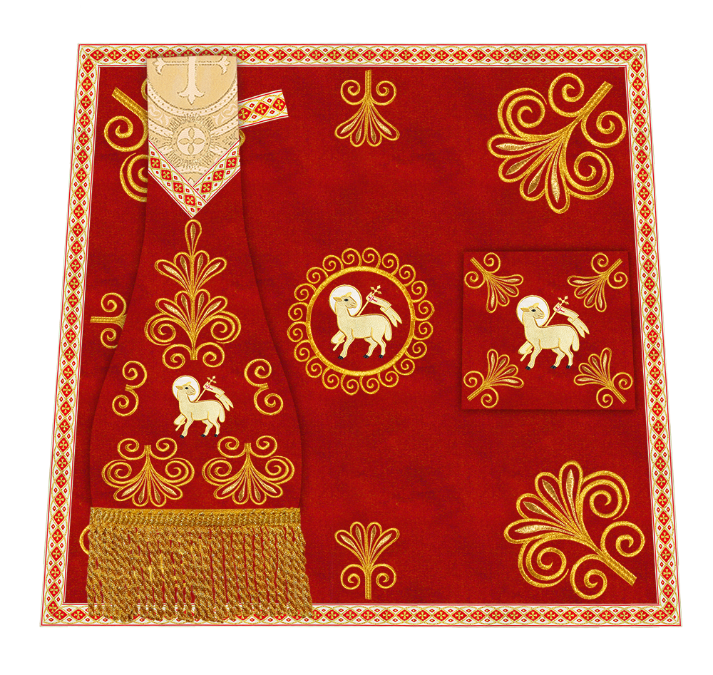 Ornate Embroidery Mass Set with Motif