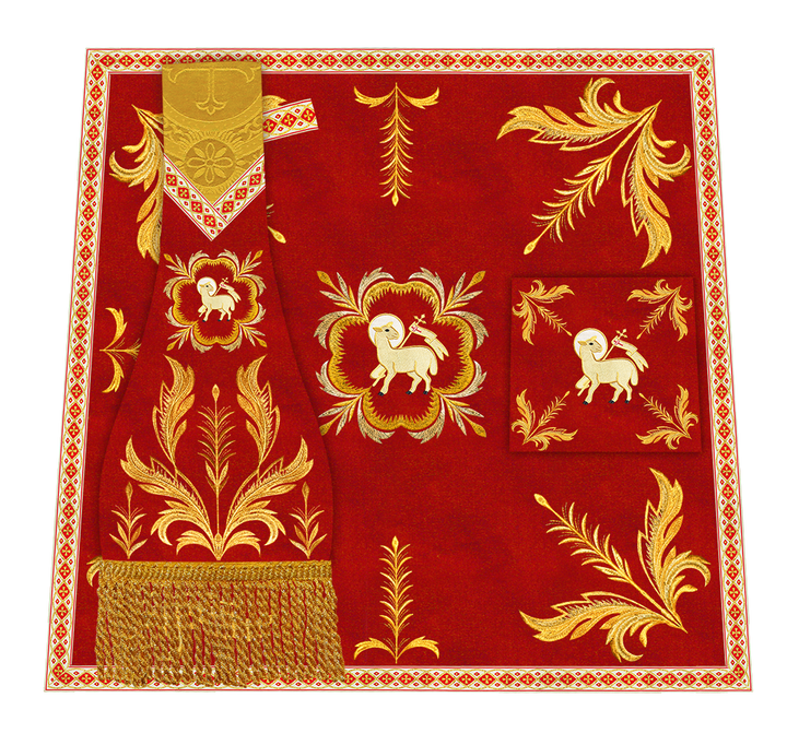 Mass Set Vestment with Embroidery Trims