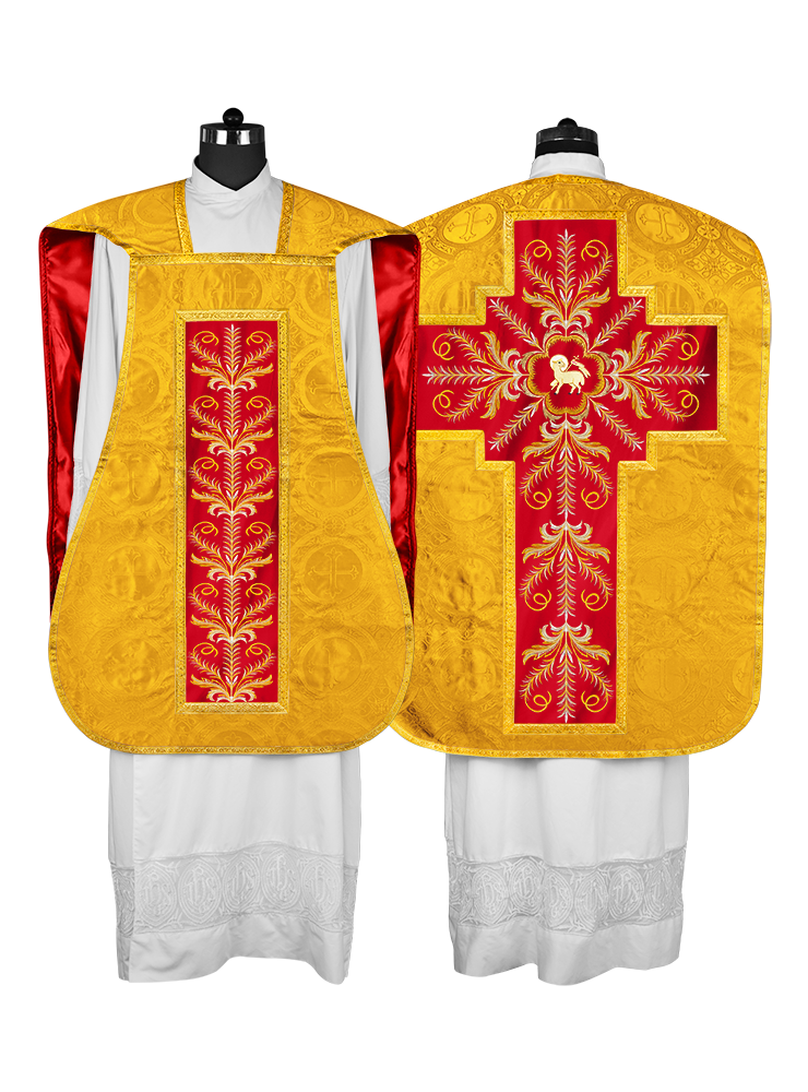 Chasuble Roman Fiddleback Vestment - Sanctus Collection