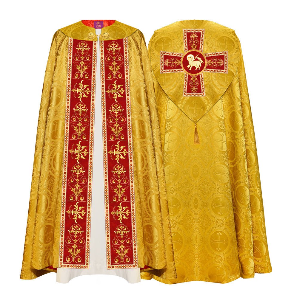 GOTHIC COPE VESTMENTS WITH COLOUR TRIMS
