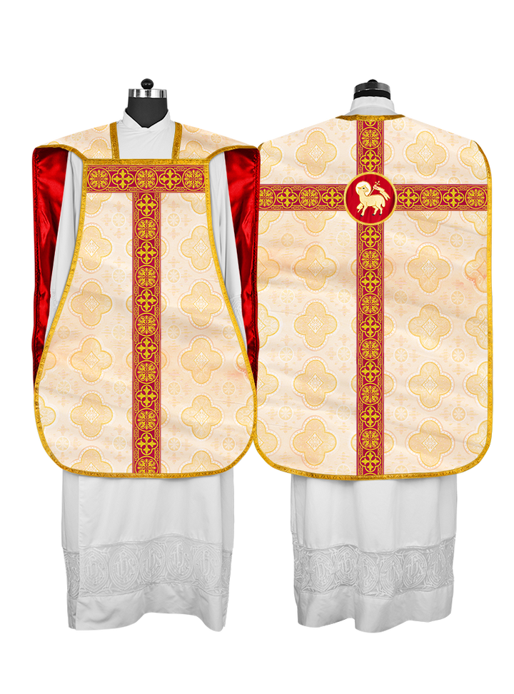 Fiddleback Vestment with Motif and Woven Braided Trims