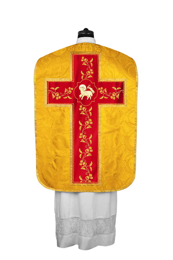 Elegant Roman chasuble vestment - Floral collection