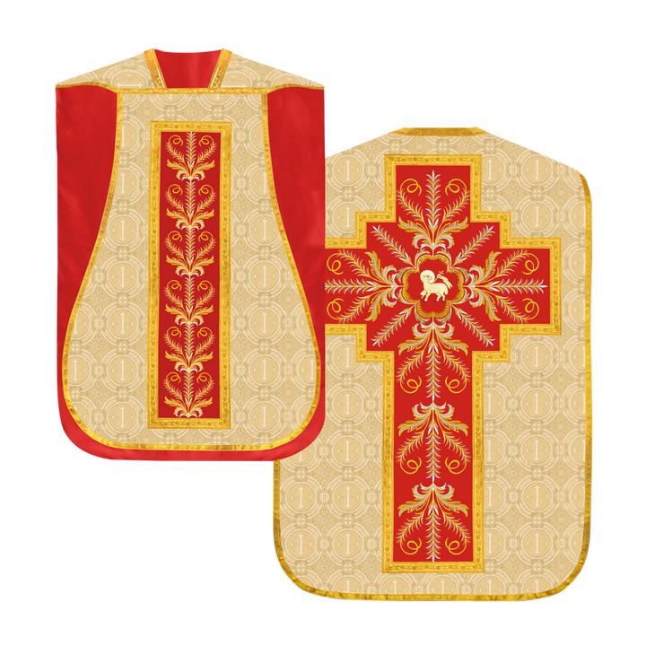 Chasuble Roman Fiddleback Vestment - Sanctus Collection