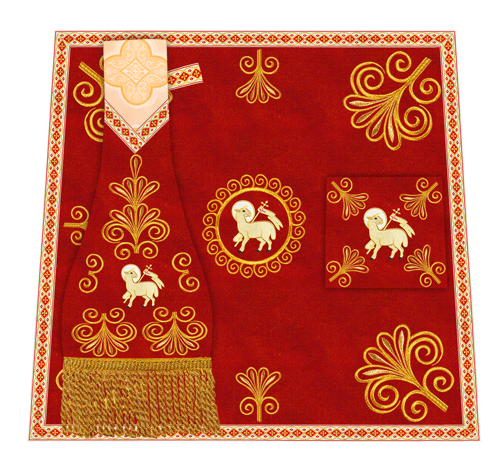 Ornate Embroidery Mass Set with Motif