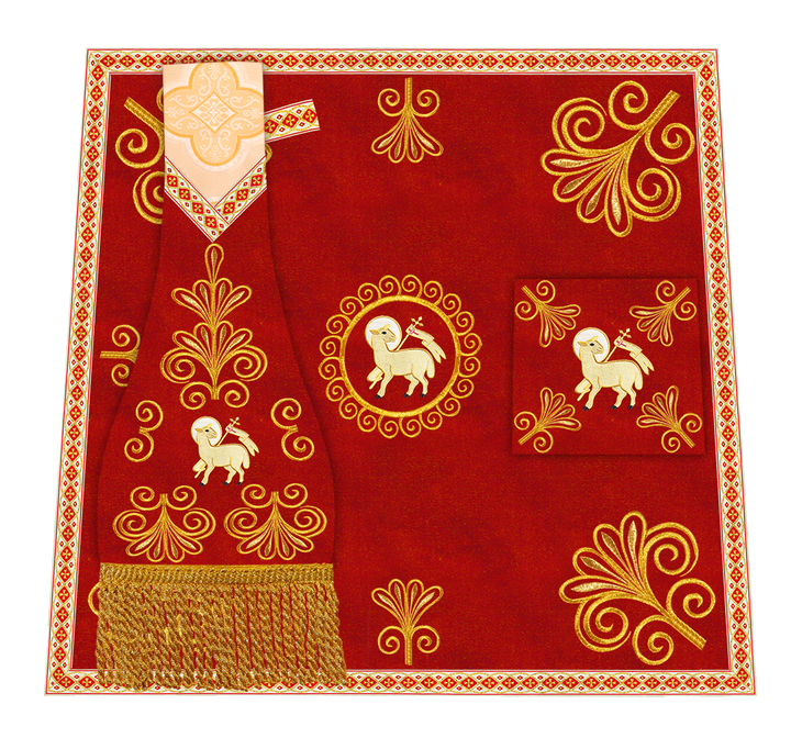 Ornate Embroidery Mass Set with Motif