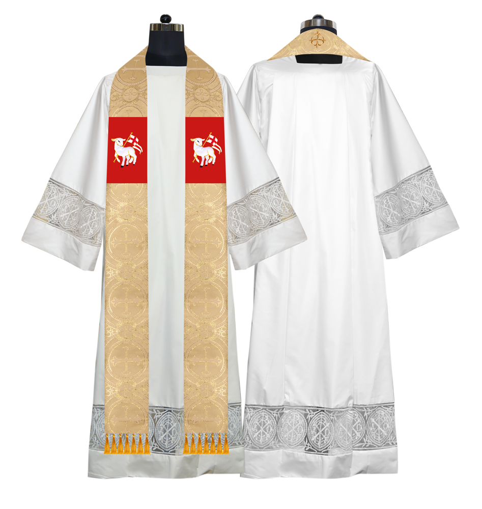 Embroidered Priest Stole with Motif