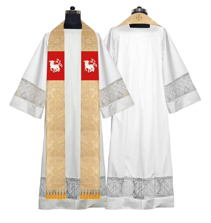 Embroidered Priest Stole with Motif