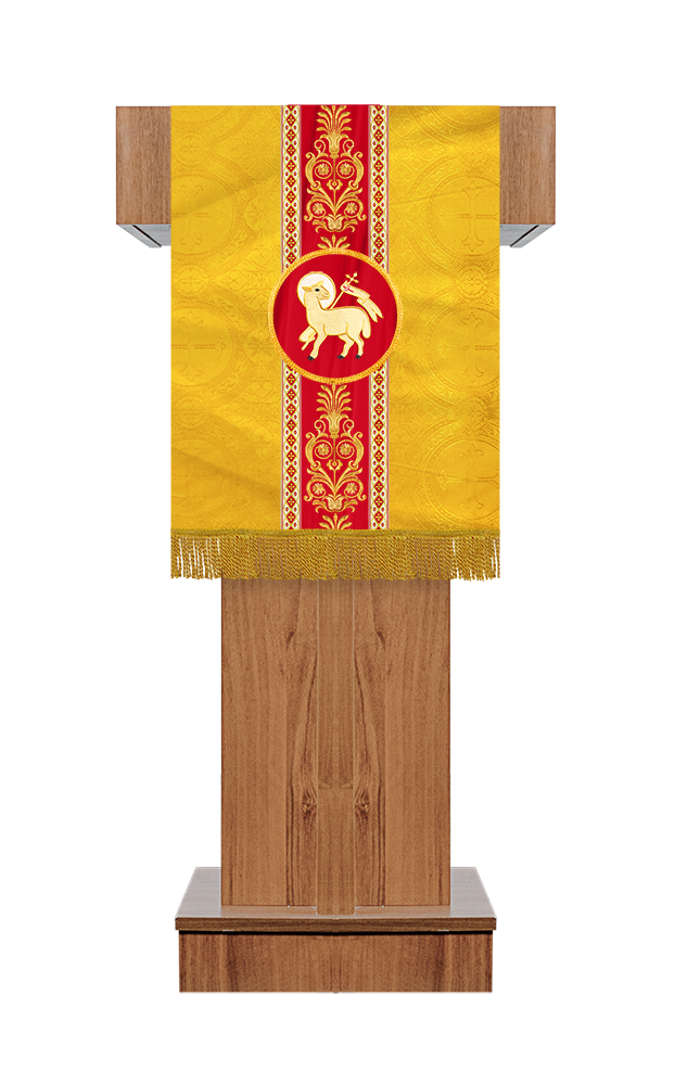Pulpit/Lectern with Litugical Motif and Embroidery trims