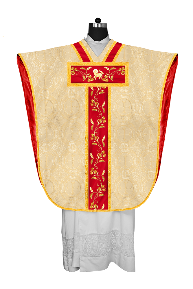 BORROMEAN CHASUBLE WITH FLORAL DESIGN