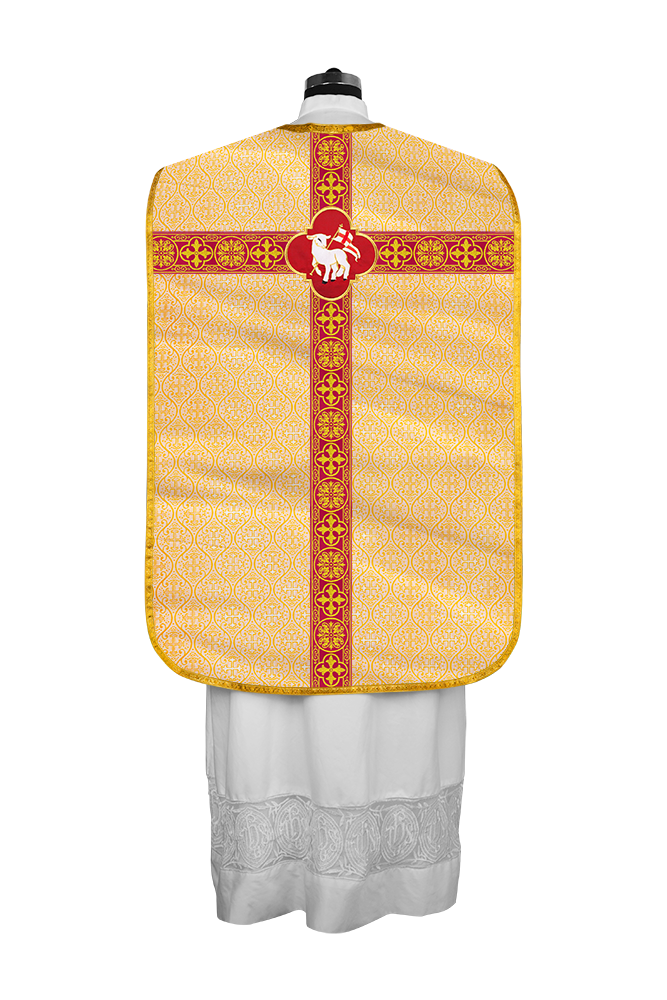 Roman Chasuble Fiddleback with Braided Trims