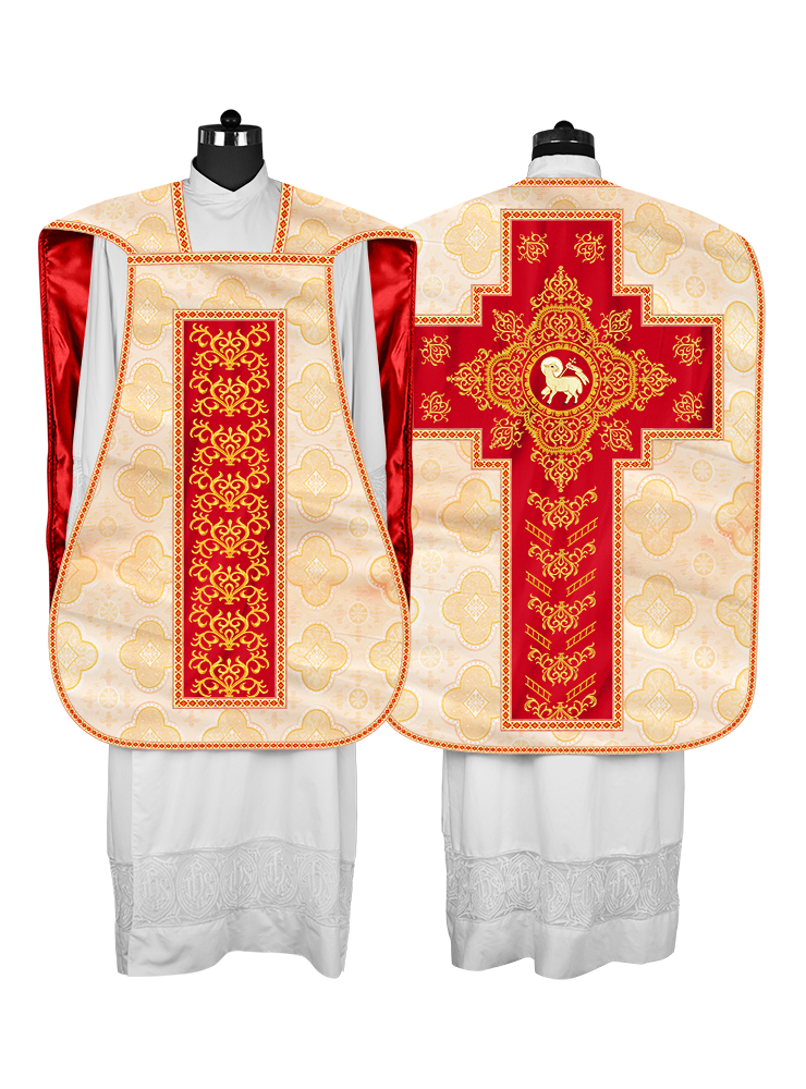 Traditional Fiddleback Vestments with Motifs and Trims