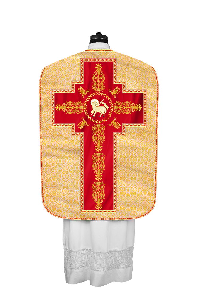 Roman Chasuble Vestments Adorned with Trims