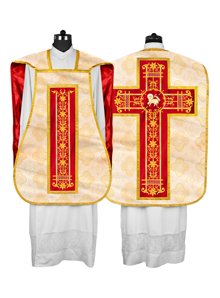 Roman embroidered chasuble vestment - Contemporary collection