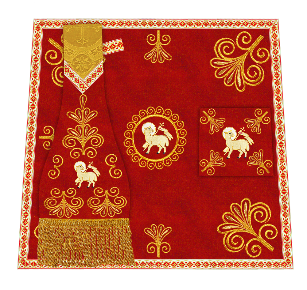 Ornate Embroidery Mass Set with Motif
