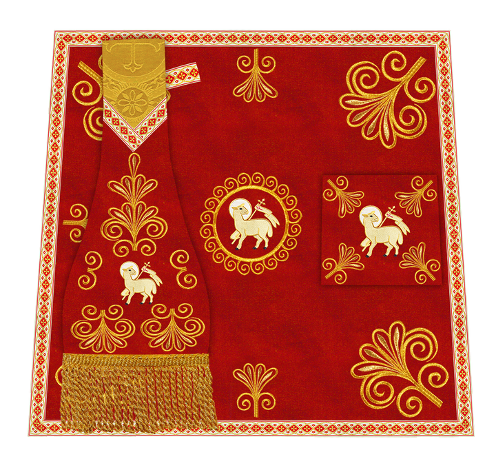 Ornate Embroidery Mass Set with Motif