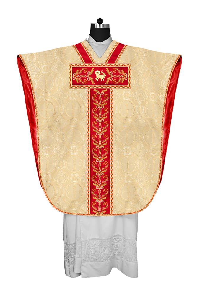 BORROMEAN CHASUBLE VESTMENT WITH LITURGICAL TRIMS