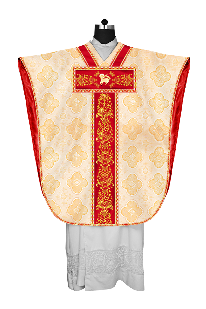 SPIRITUAL BORROMEAN CHASUBLE WITH Y TYPE ORPHREY AND TRIMS