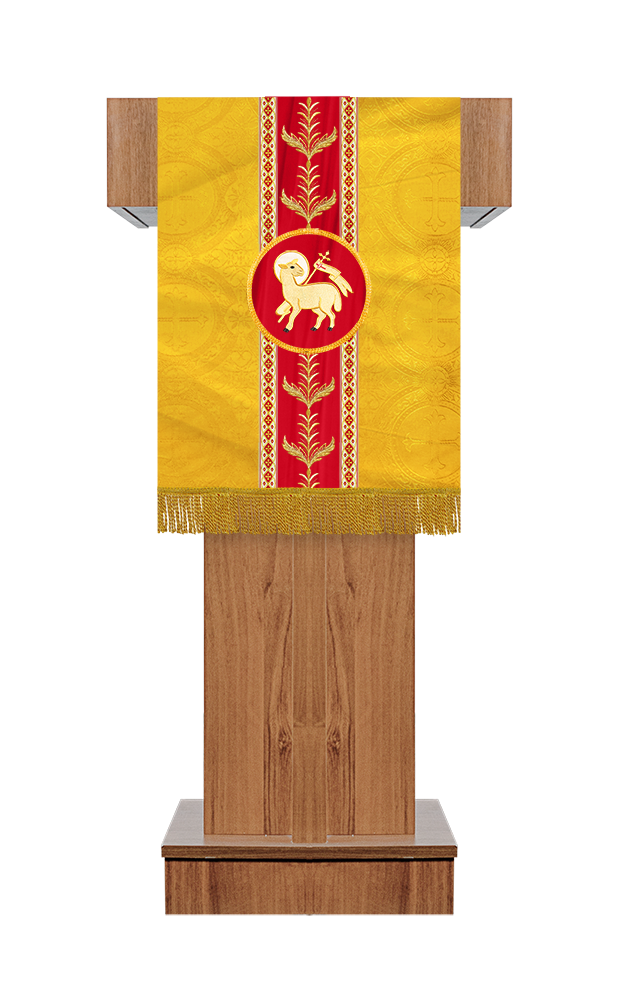 Pulpit/Lectern with Motif and Adorned Braided Trims