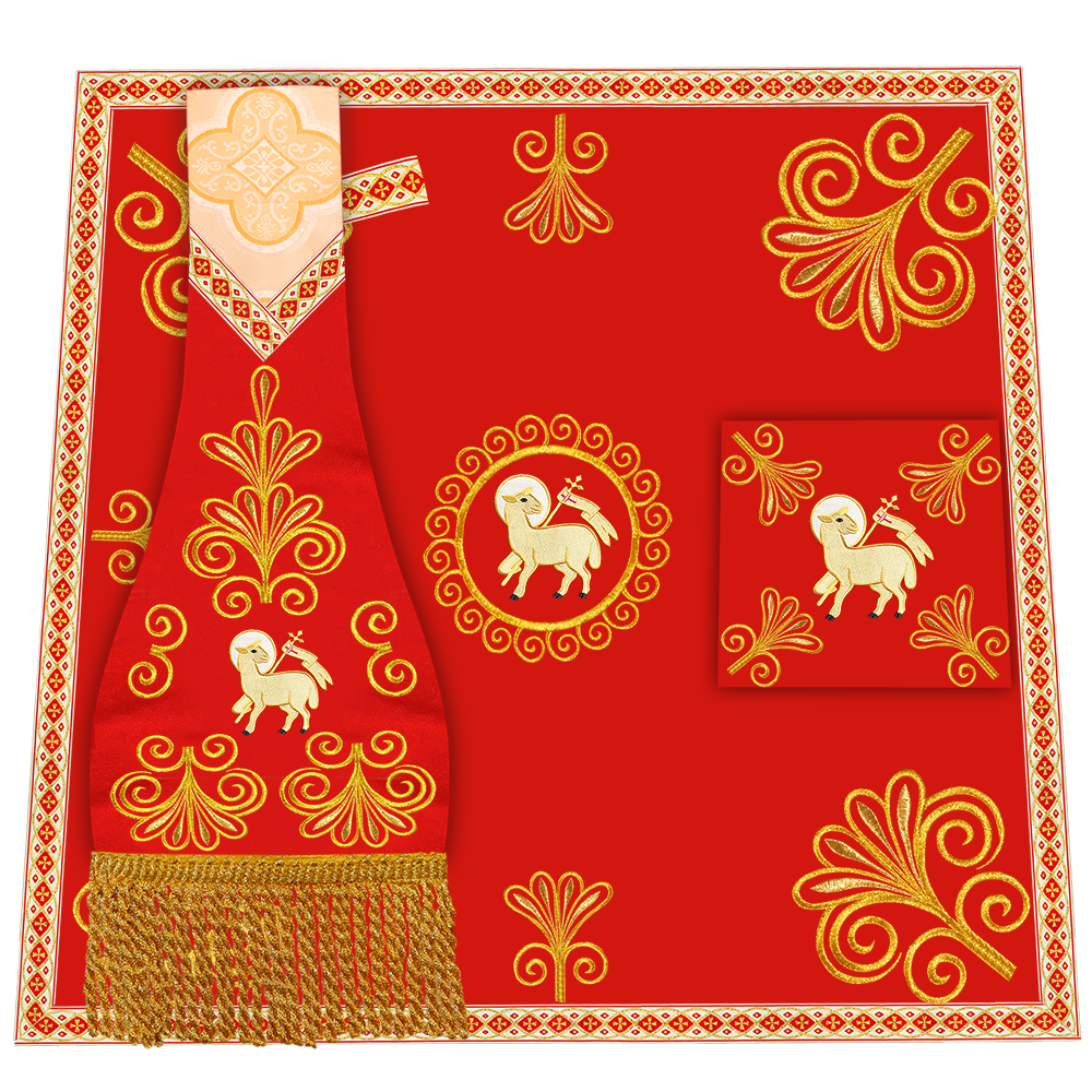 Ornate Embroidery Mass Set with Motif