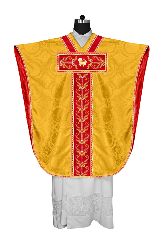 BORROMEAN CHASUBLE VESTMENT WITH LITURGICAL TRIMS