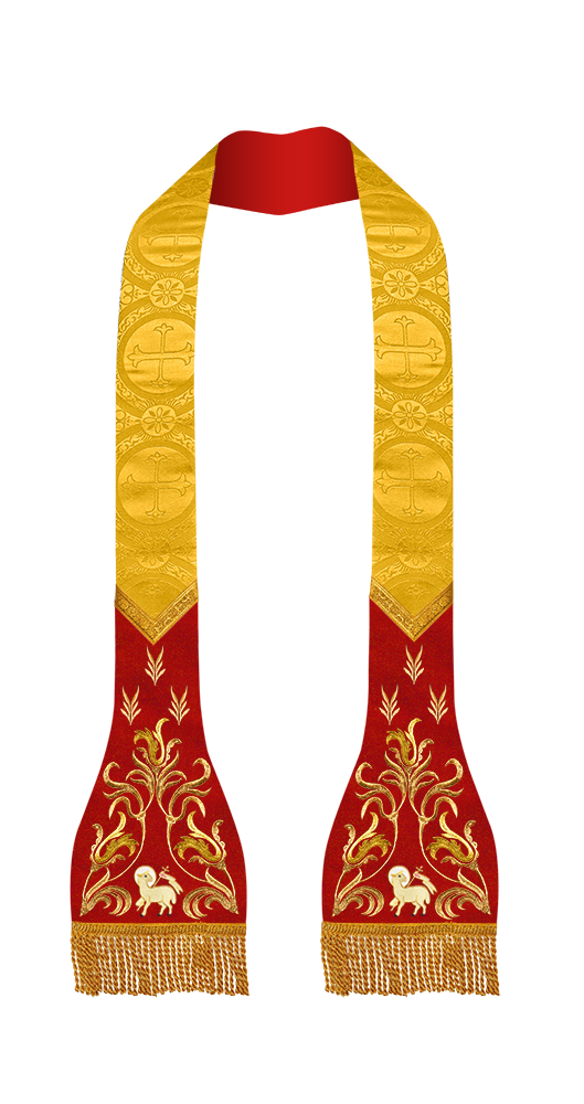 Lustrous Roman Stole Vestments - Cathedral collection
