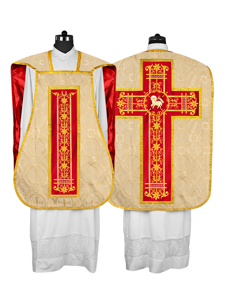 Roman embroidered chasuble vestment - Contemporary collection