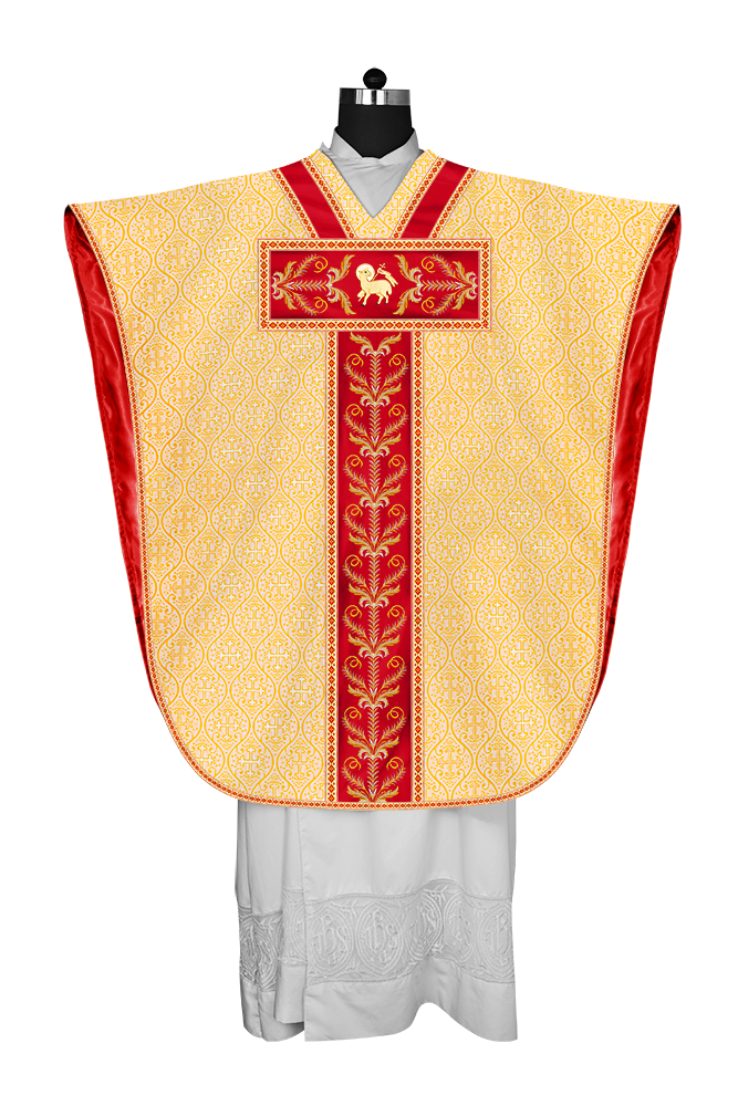 BORROMEAN CHASUBLE VESTMENT WITH LITURGICAL TRIMS