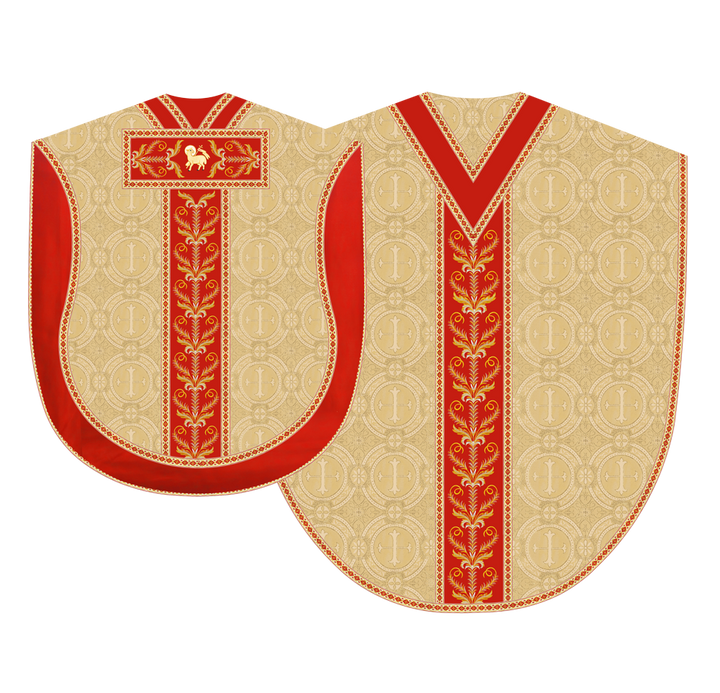 BORROMEAN CHASUBLE VESTMENT WITH LITURGICAL TRIMS