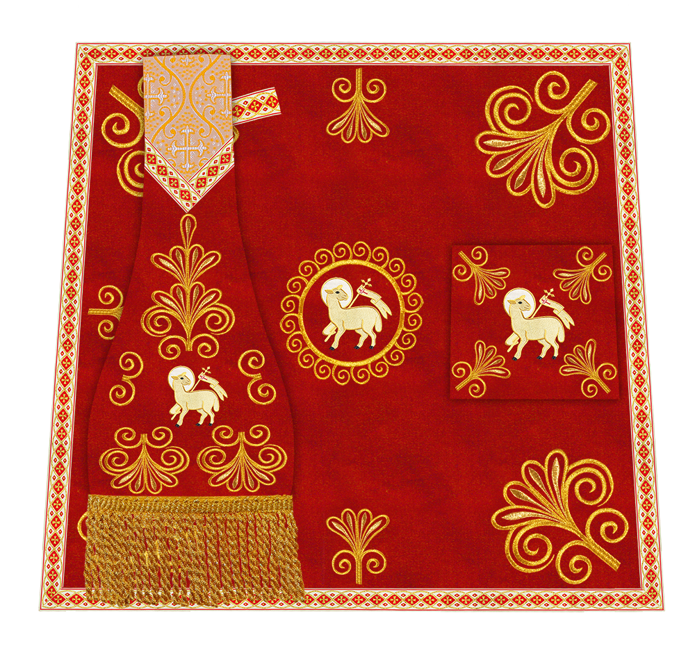 Ornate Embroidery Mass Set with Motif