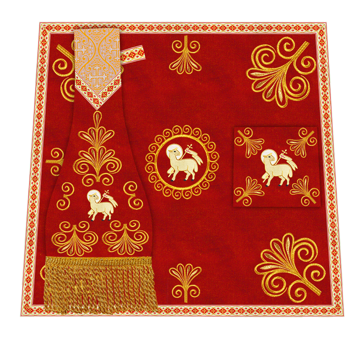 Ornate Embroidery Mass Set with Motif