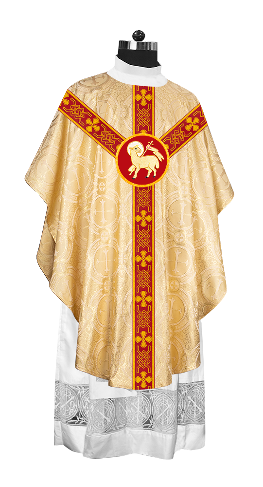 Gothic Chasuble - Y Type with woven braids