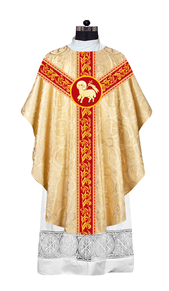 GOTHIC CHASUBLE VESTMENTS WITH ORNATE EMBROIDERY AND TRIMS