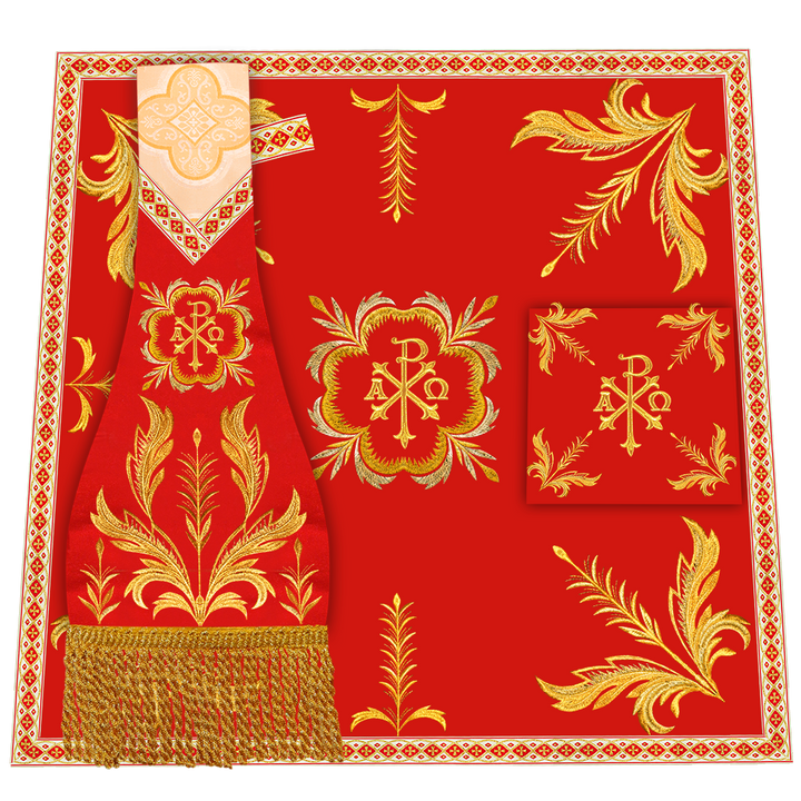 Mass Set Vestment with Embroidery Trims