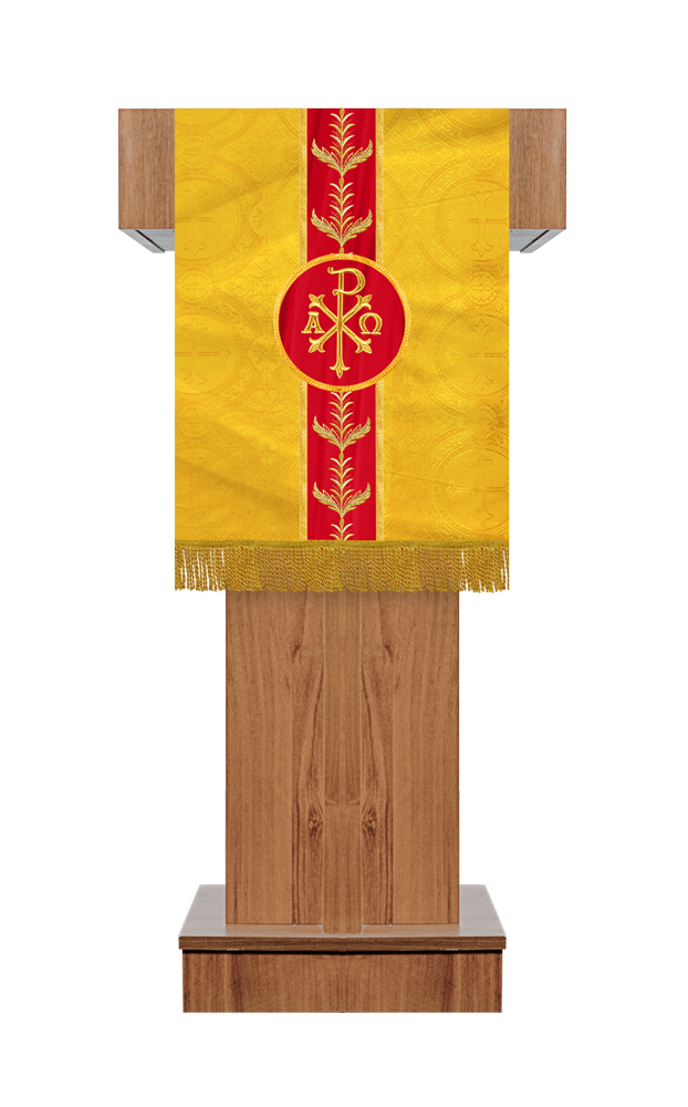 PULPIT/LECTERN WITH ADORNED WOVEN BRAID